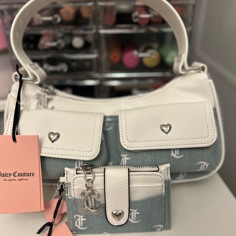 Juicy Couture White and Blue Women's Bag Set